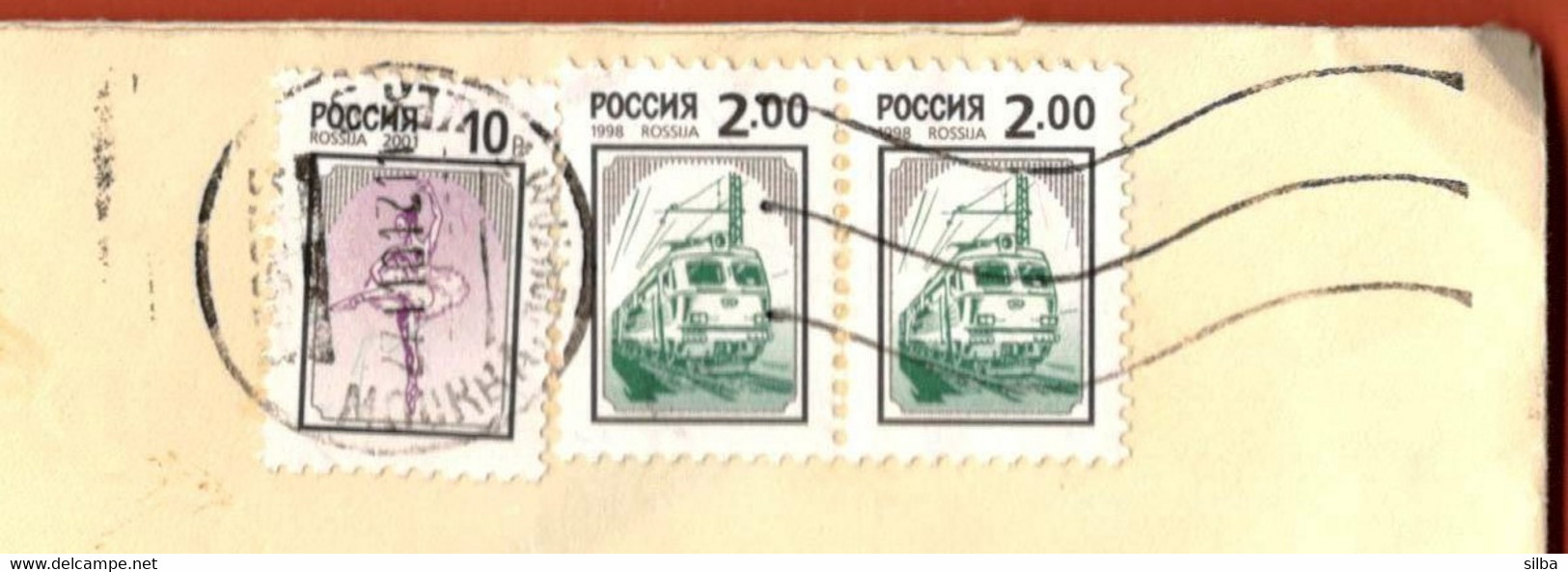 Russia / 2001 Ballet 10 R, 1998 Class VL65 Electric Railway Locomotive 2 R / Stikliai Hotel Vilnius Lithuania - Lettres & Documents