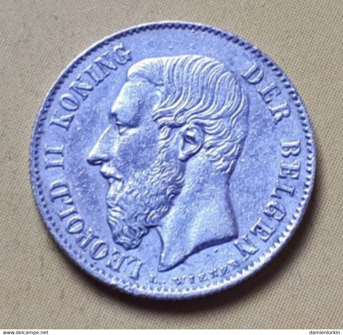 BELGIQUE LEOPOLD II SUPERBE 50 CENTIMES 1886 VL  ARGENT/ZILVER/SILBER/SILVER COTES 6€-20€-80€-120€ TRES HAUT RELIEF !!! - 50 Centimes