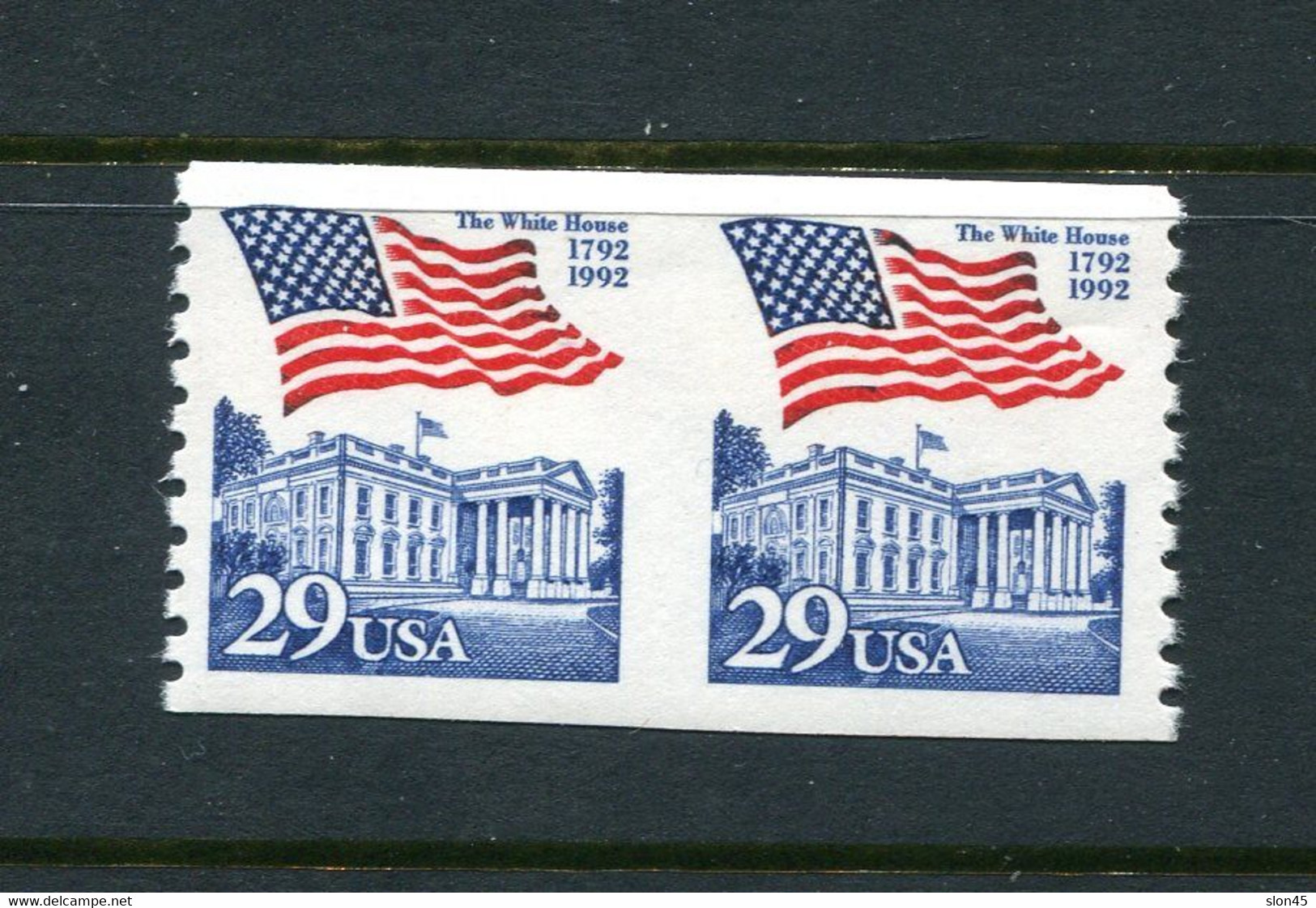 USA 1991-3 Pair Imperf Between MNH ERROR CV $90 14016 - Abarten & Kuriositäten