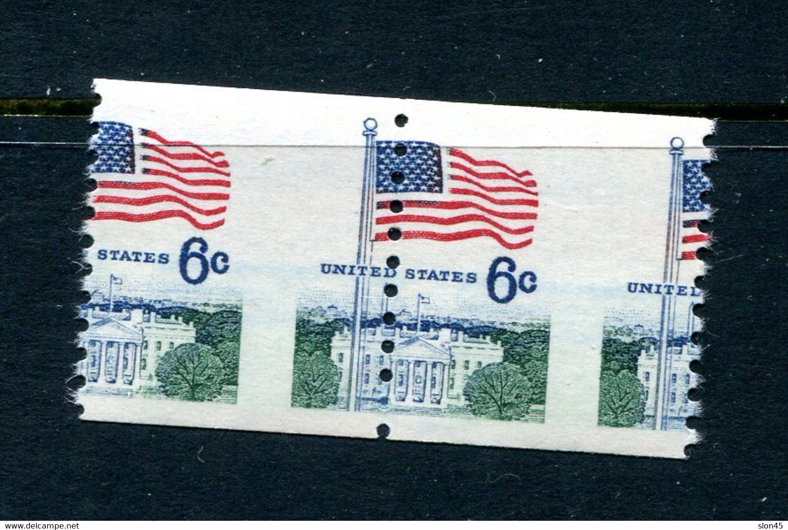 USA 1968 Strip Misperf MNH Error 14017 - Errors, Freaks & Oddities (EFOs)