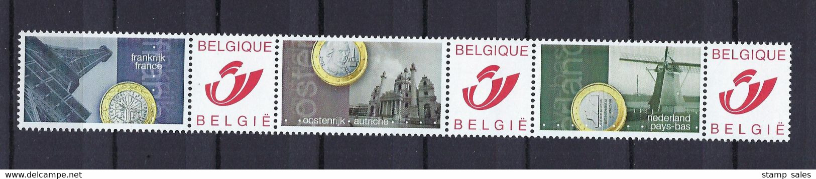 België Duostamp De Euro (Frankrijk, Oostenrijk, Nederland) MNH ** POSTFRIS ZONDER SCHARNIER SUPERBE - Other & Unclassified