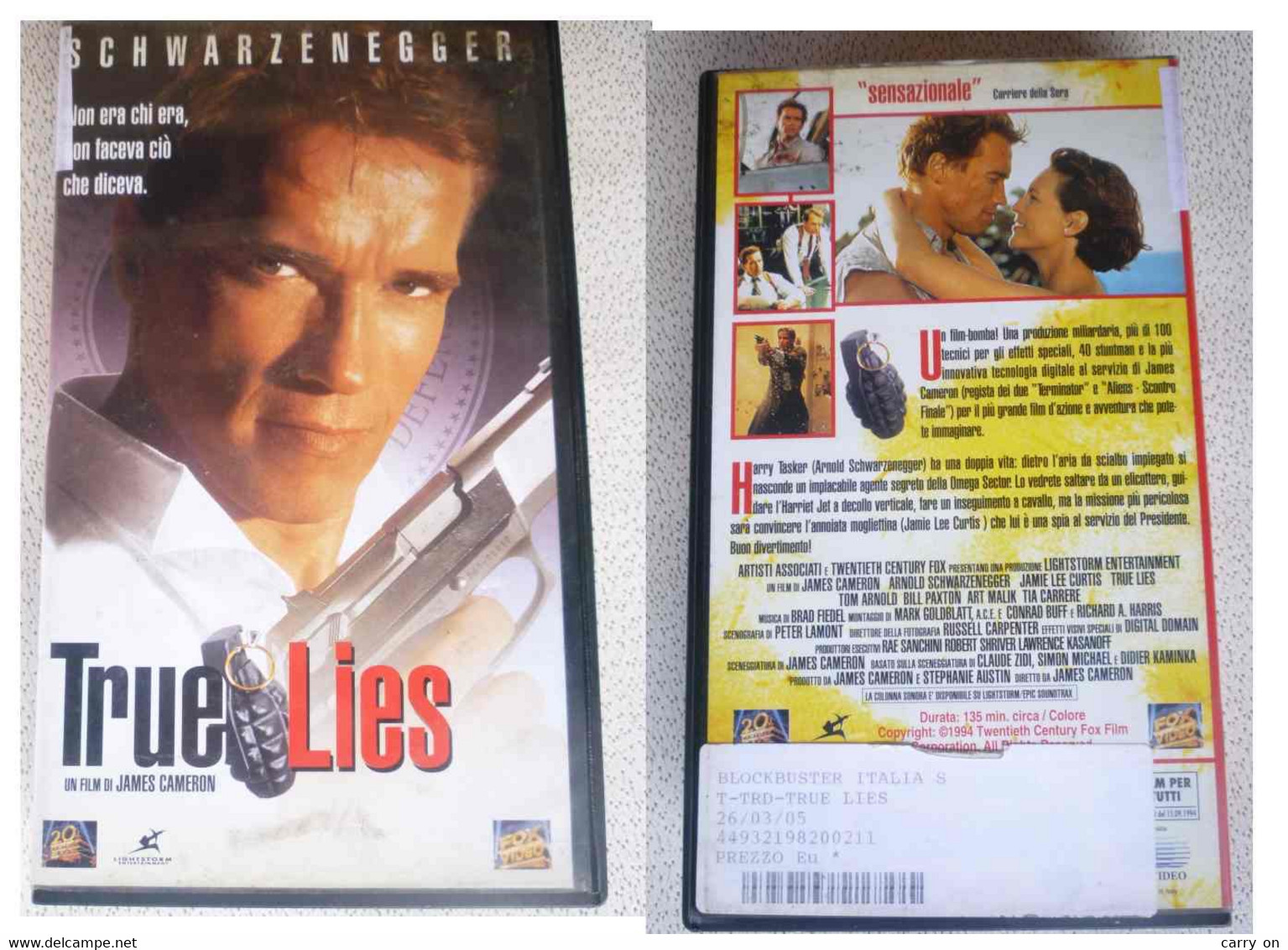 True Lies - Arnold Schwarzenegger E Jamie Lee Curtis  VHS Ex Noleggio - Actie, Avontuur