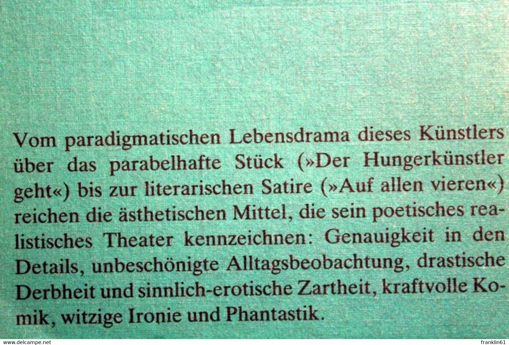 Auf Allen Vieren. Der Hungerkünstler Geht. Die Falle. - Theatre & Dance