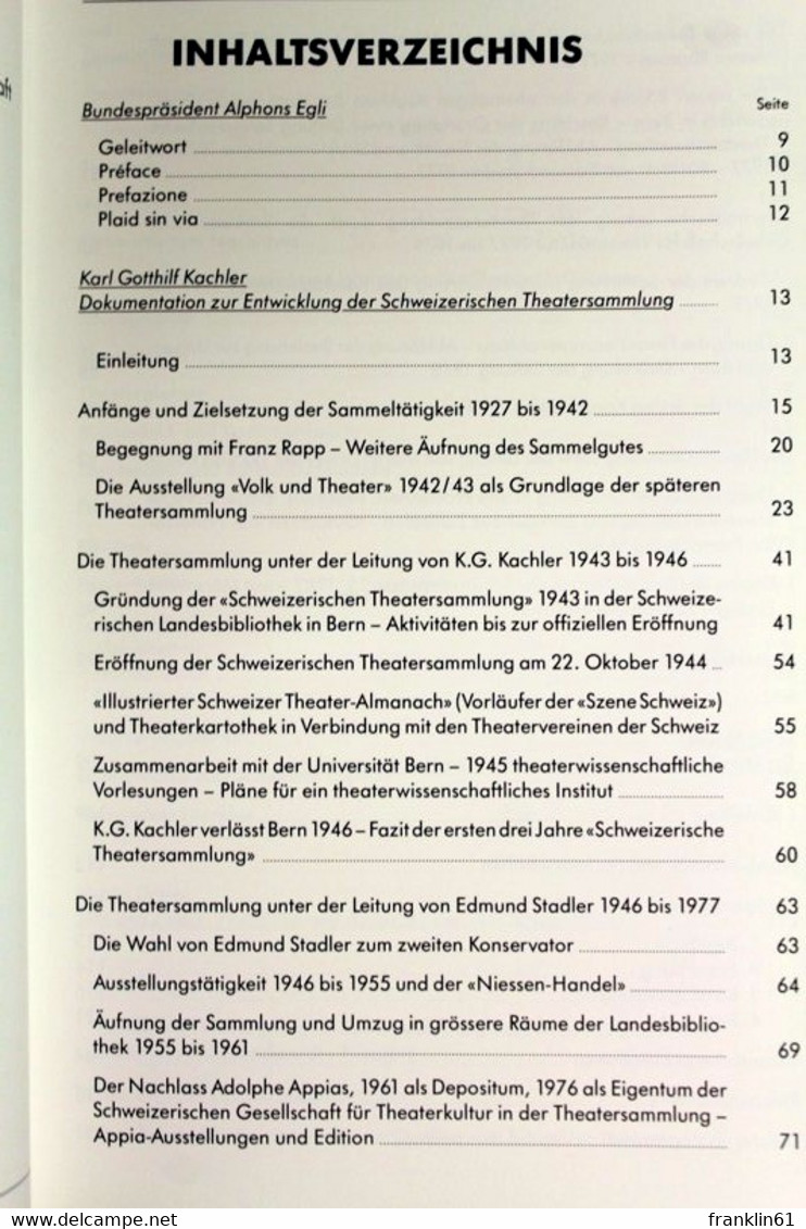 Schweizerische Theatersammlung 1927 - 1985. - Theatre & Dance