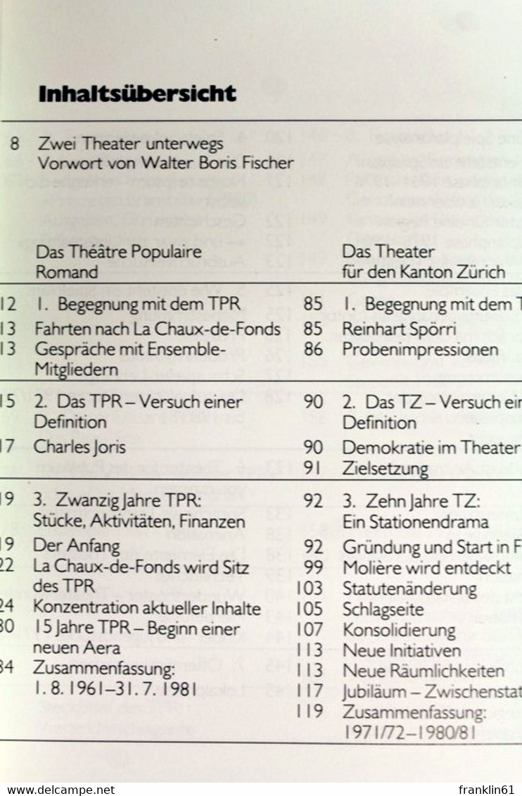 Zwei Theater Unterwegs. Theatre Populaire Romand (La Chaux-de-Fonds) Und Theater Für Den Kanton Zürich (Winter - Theater & Dans