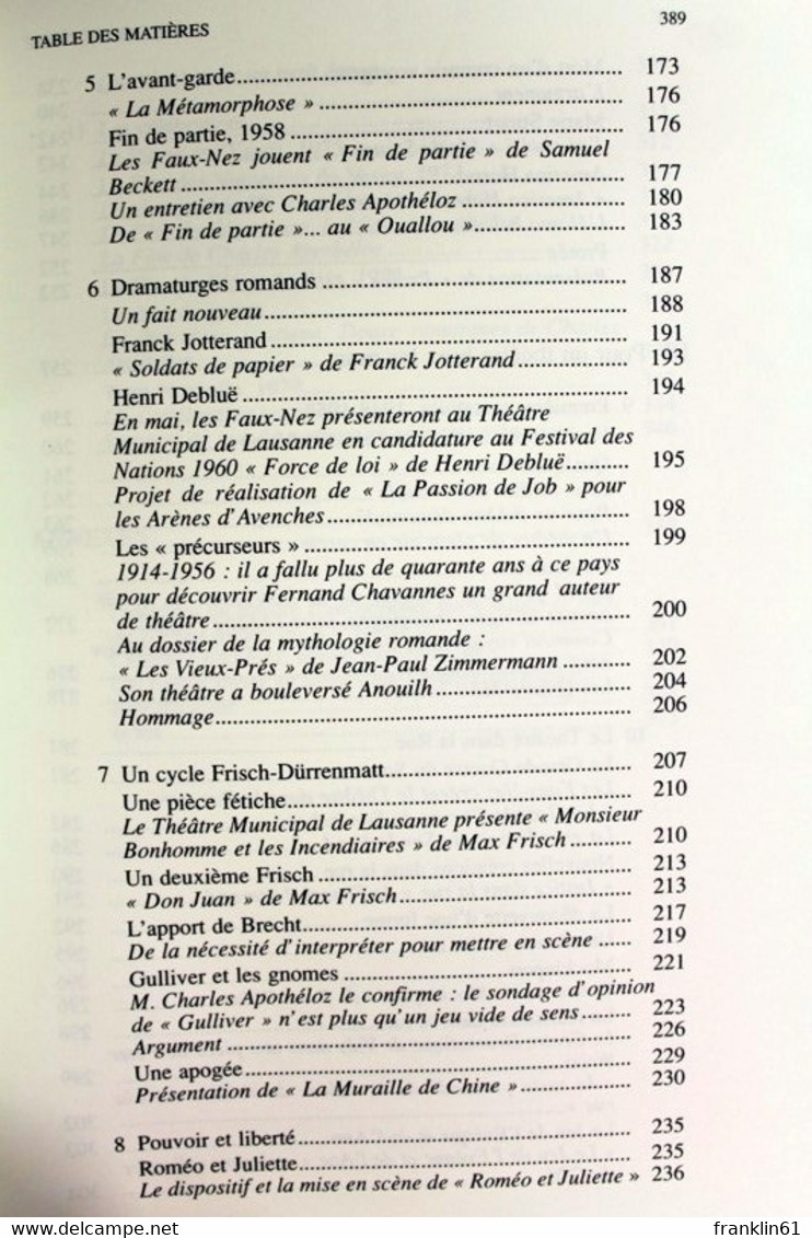 Cris Et Ecrits. Textes Sur Le Théâtre (1944-1982) Réunis Et Présentés Par Joël Aguet. - Teatro E Danza