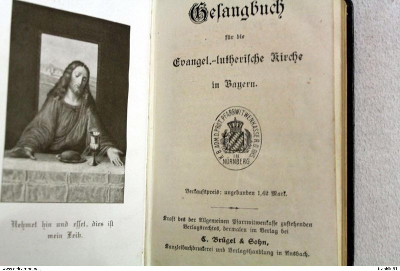 Gesangbuch Für Die Evangel.-luth-Kirche In Bayern. - Música