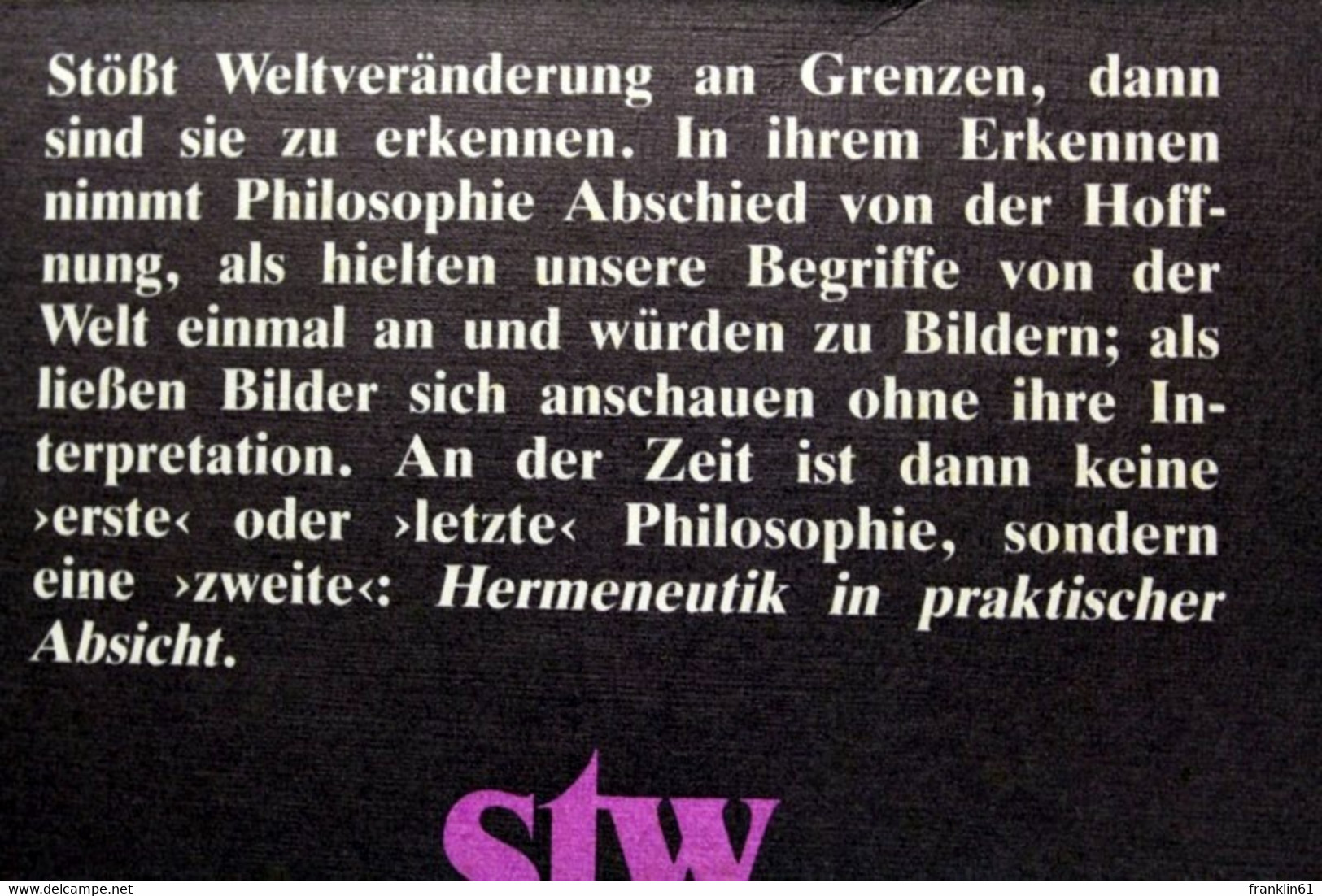 Für Eine Zweite Philosophie : Vorträge Und Abhandlungen - Philosophie