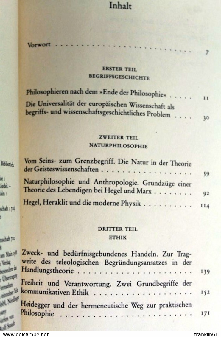 Für Eine Zweite Philosophie : Vorträge Und Abhandlungen - Philosophie