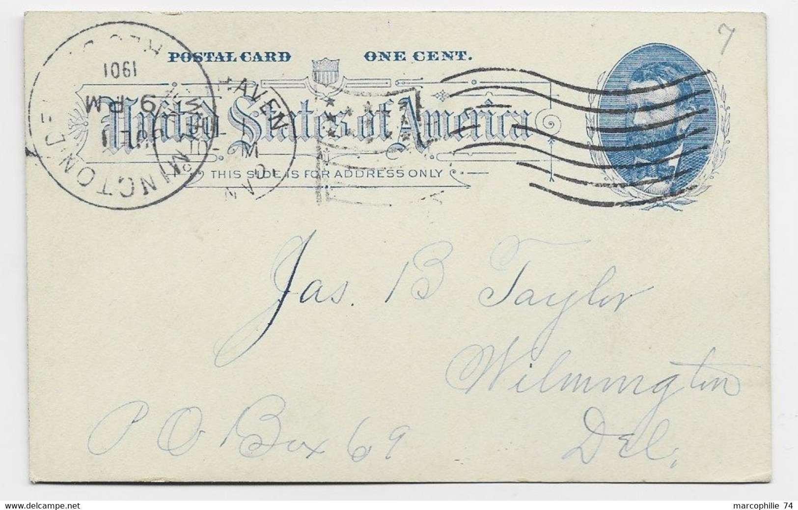 ETATS UNIS USA ONE CENT POST CARD NEW HAVEN 1901 - 1901-20