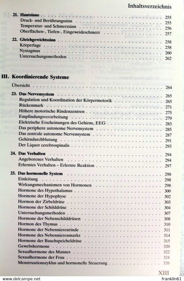 Physiologie : Lehrbuch Und Atlas ; 23 Tabellen. - Glossaries