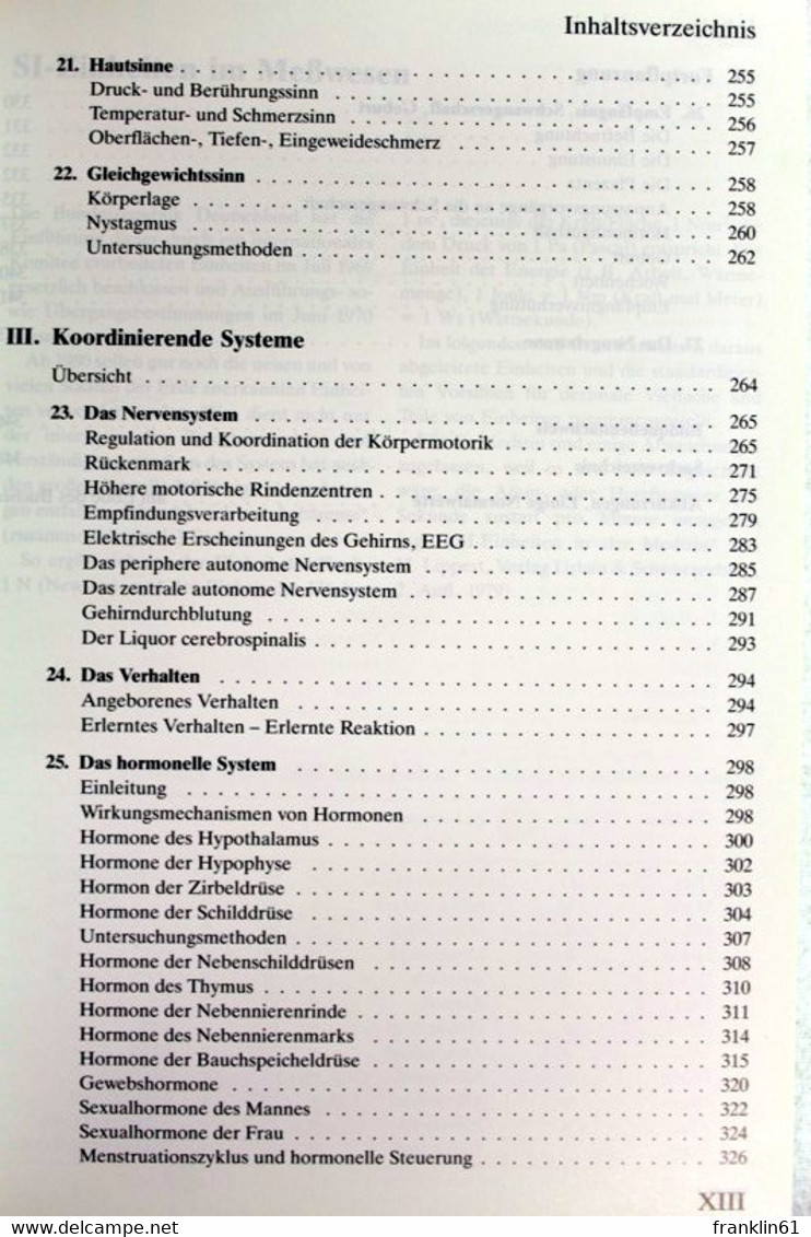 Physiologie : Lehrbuch Und Atlas ; 23 Tabellen. - Lessico