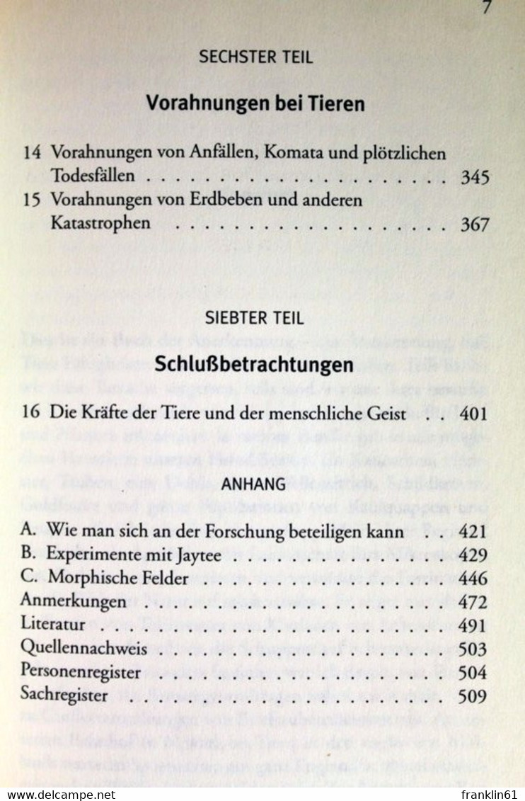 Der Siebte Sinn Der Tiere. Warum Eine Katze Weiß, Wann Sie Nach Hause Kommen, Und Andere Bisher Unerklärte Fäh - Animaux