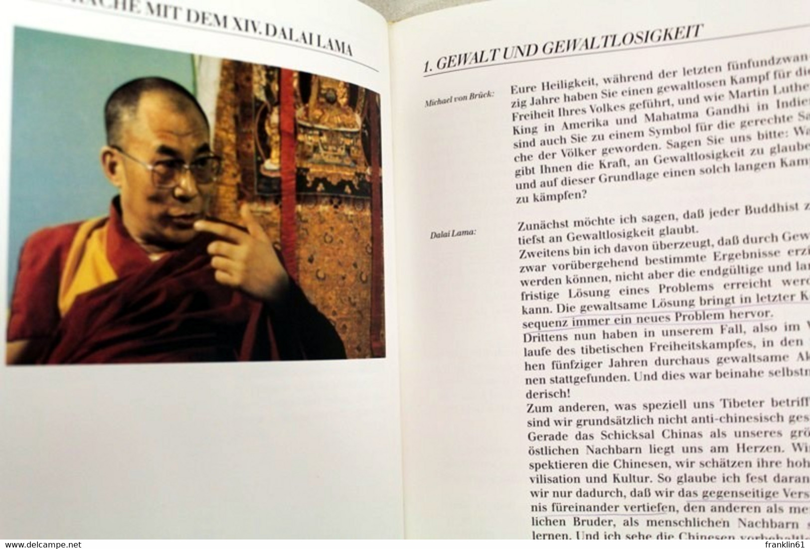 Denn Wir Sind Menschen Voller Hoffnung. Gespräche Mit Dem XIV. Dalai Lama. - Philosophie