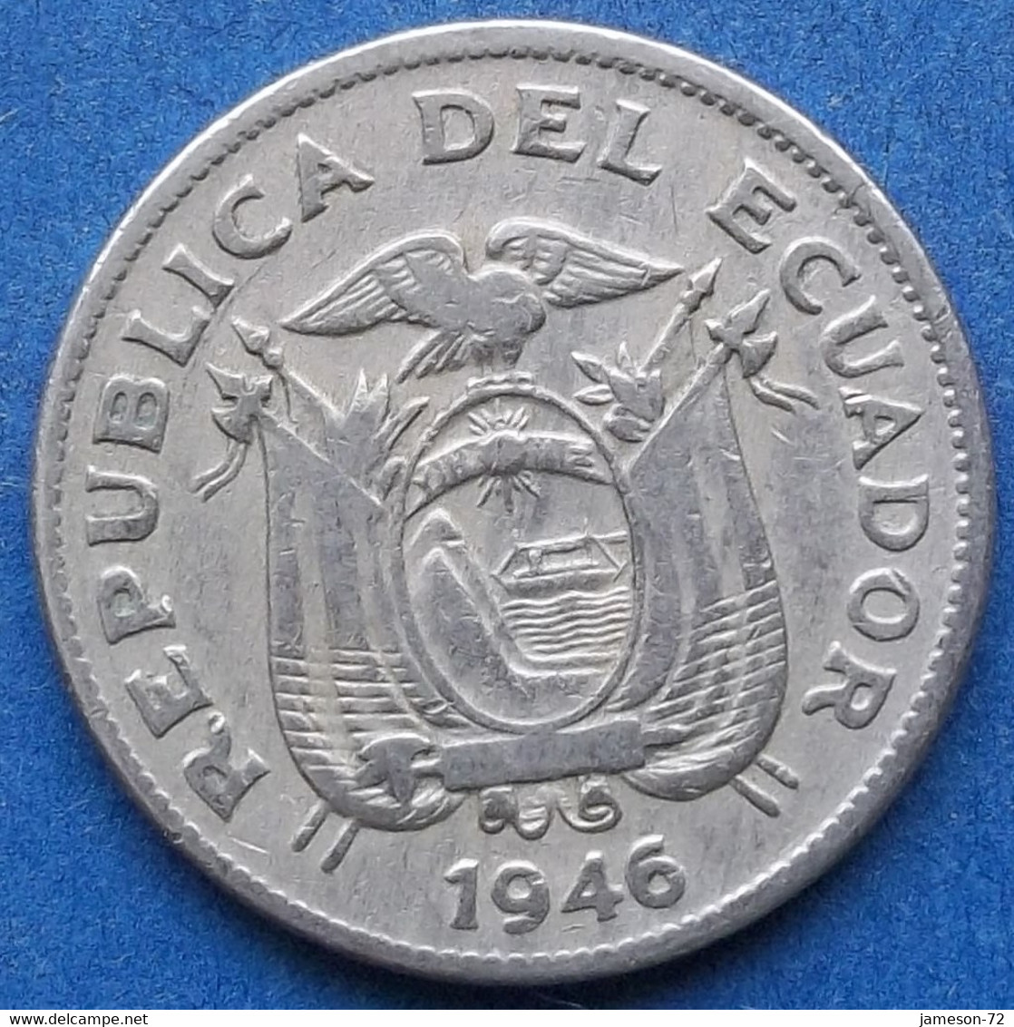 ECUADOR - 20 Centavos 1946 KM# 77.1b Decimal Coinage (1872-1999) - Edelweiss Coins - Ecuador
