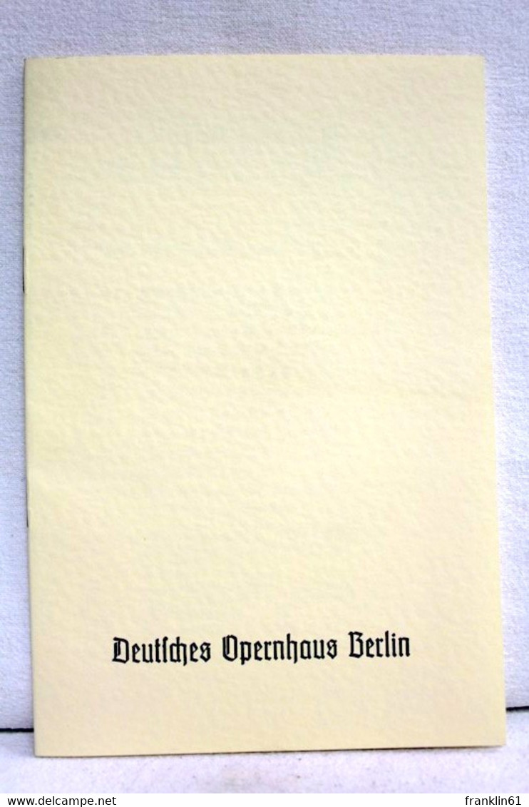 Deutsches Opernhaus Berlin, Der Vorhang. Schwarzer Peter. - Théâtre & Danse