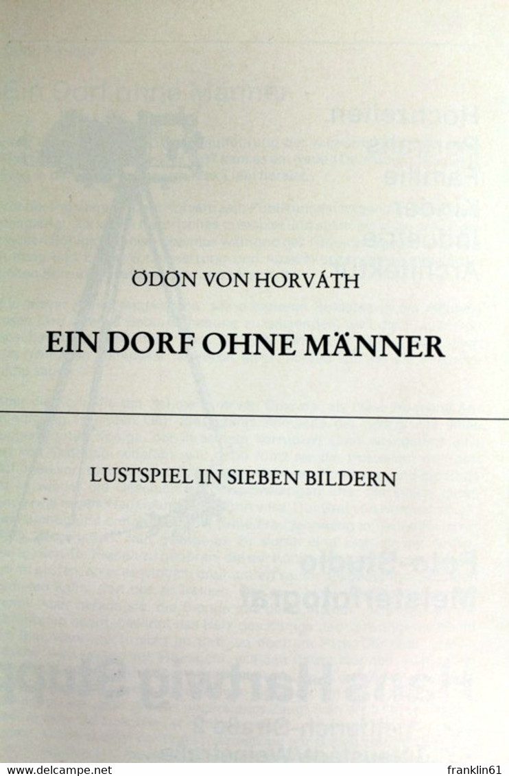 Ein Dorf Ohne Männer. Lustspiel In Sieben Bildern. 25 Jahre Neustadter (Weinstr.) Schauspielgruppe. - Theater & Tanz