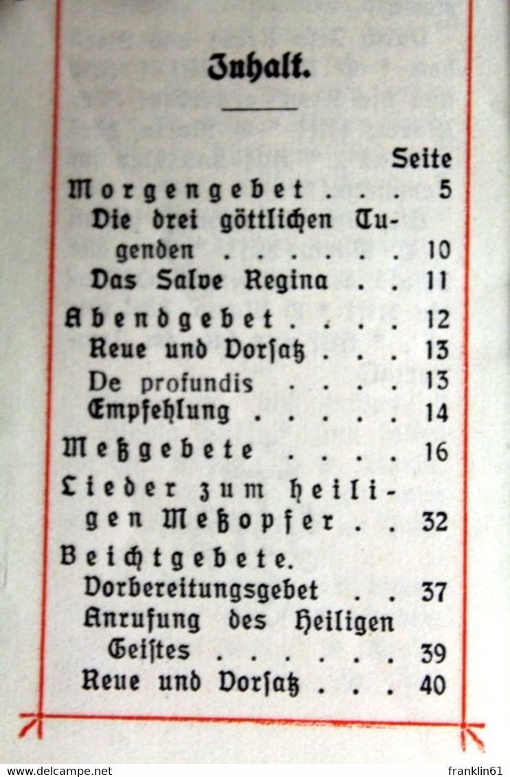 Himmlisches Manna. Vollständiges kurz zusammengefaßtes Gebetbüchlein.