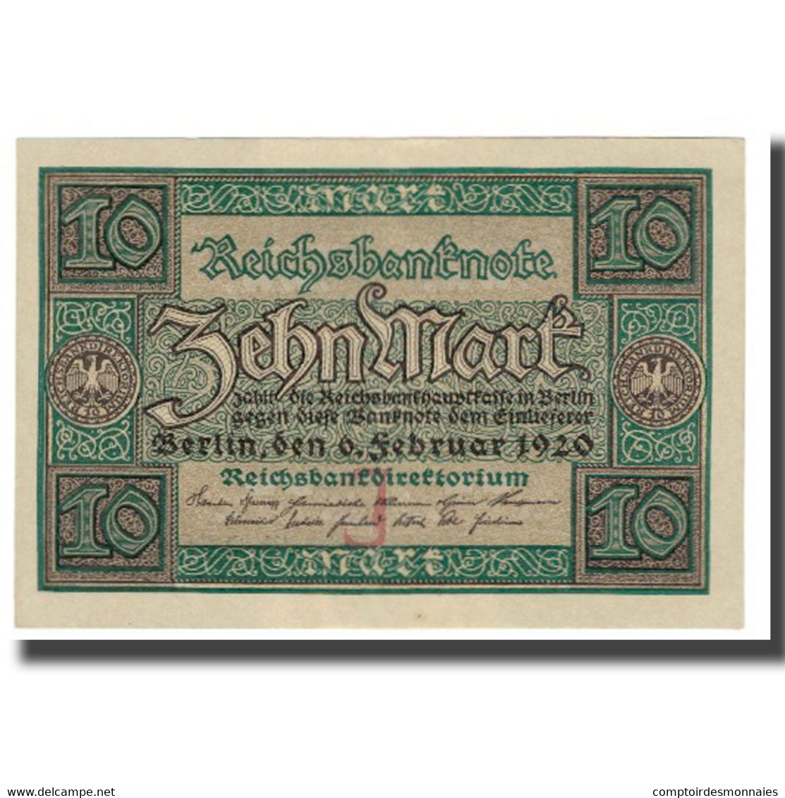 Billet, Allemagne, 10 Mark, 1920, 1920-02-06, KM:67a, SPL - 10 Mark