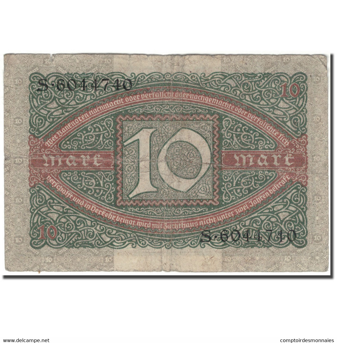 Billet, Allemagne, 10 Mark, 1920-02-06, KM:67a, B+ - 10 Mark