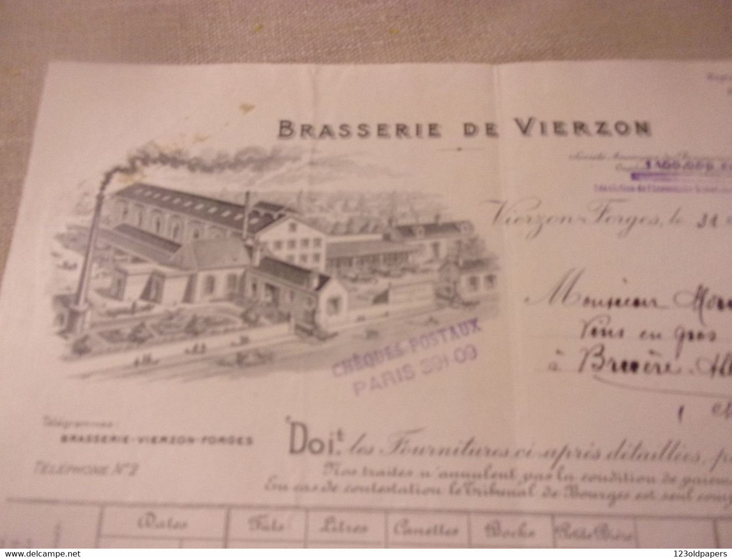 ♥️ ♥️  VIERZON FORGES CHER BRASSERIE 1929  // BIERE ALCOOL - 1900 – 1949