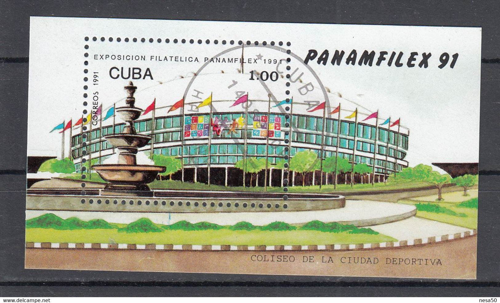 Cuba 1991 Mi Nr Blok 124 , PANAMFILEX ’91 - Gebruikt