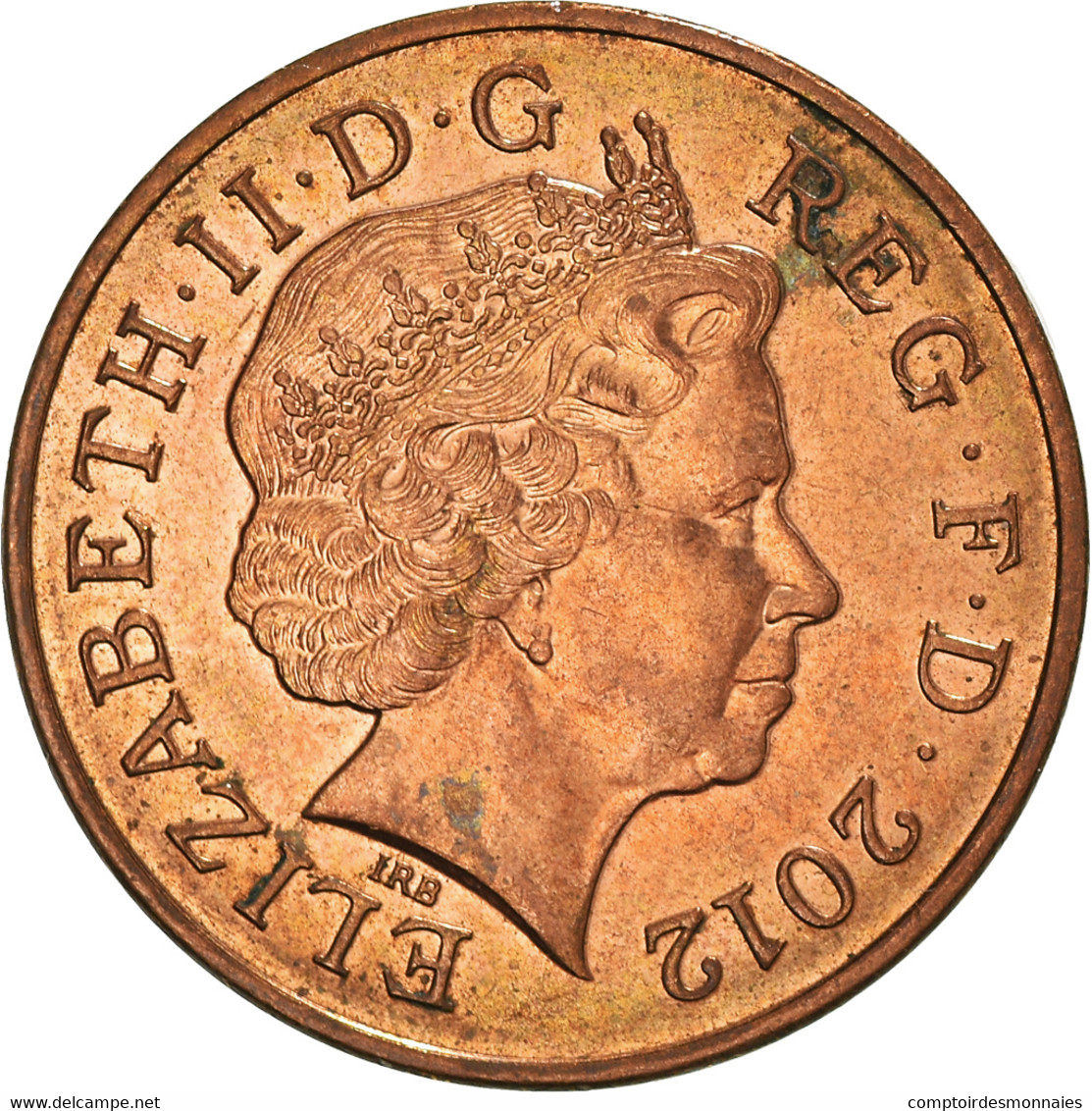 Monnaie, Grande-Bretagne, Elizabeth II, 2 Pence, 2012, TTB, Cuivre Plaqué - 2 Pence & 2 New Pence