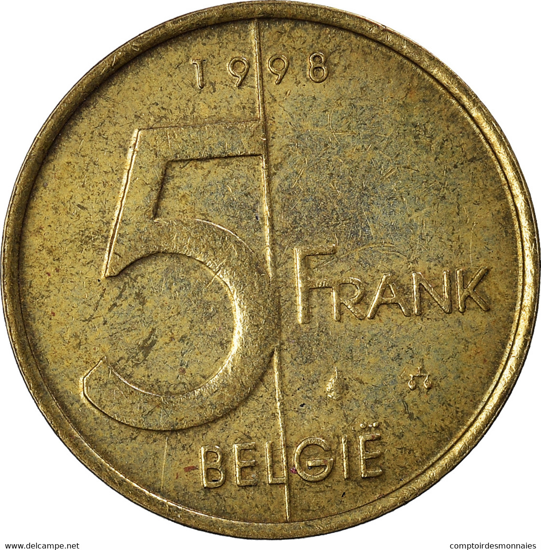 Monnaie, Belgique, 5 Francs, 5 Frank, 1998 - 5 Francs