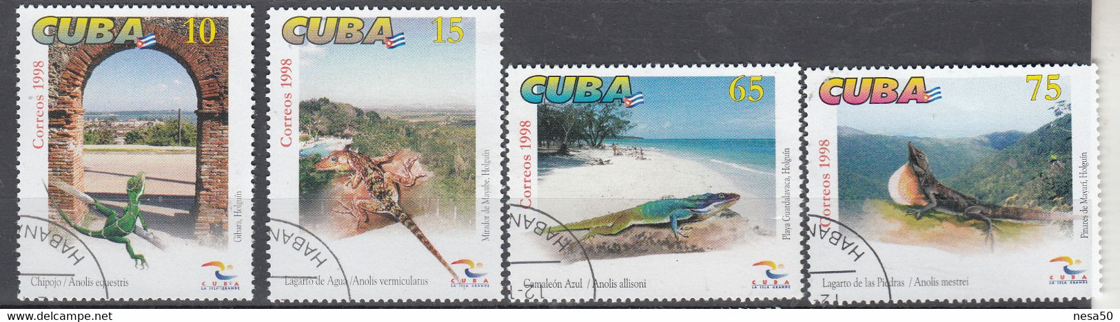 Cuba 1998 Mi Nr 4150 - 4153, Toerisme, Animals, Dieren - Oblitérés