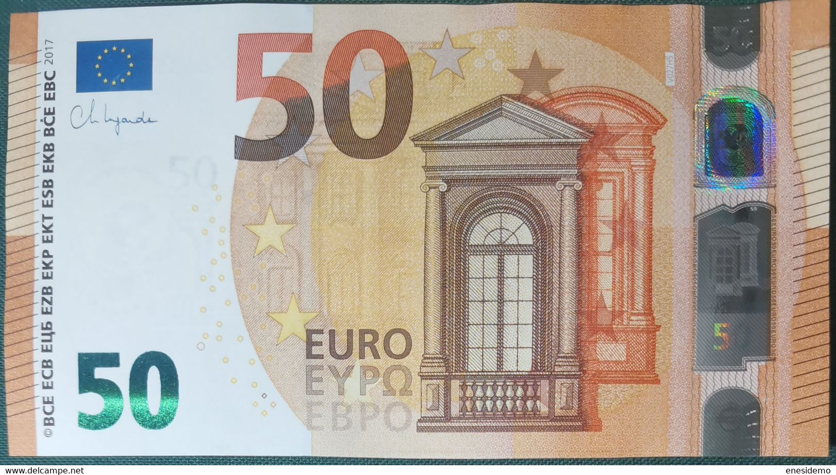 50 EURO SPAIN 2017 LAGARDE V027H5 VC SC FDS UNC. LAST POSITION PERFECT - 50 Euro