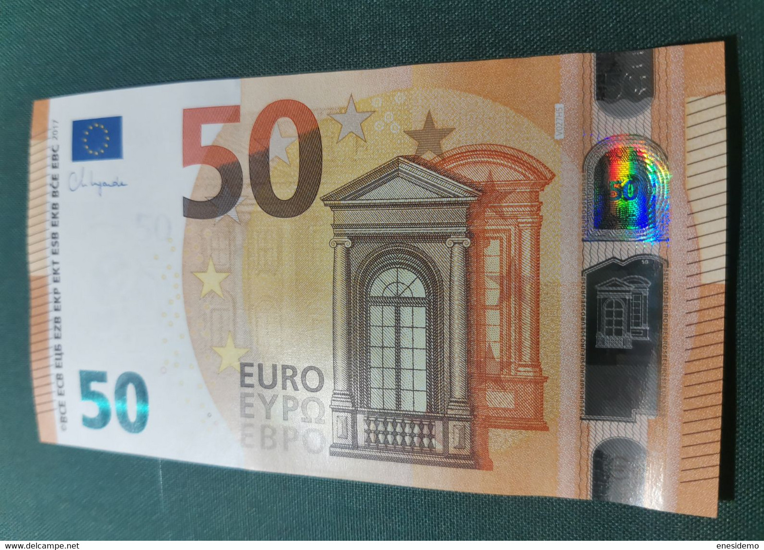 50 EURO SPAIN 2017 LAGARDE V027H5 VC SC FDS UNC. LAST POSITION PERFECT - 50 Euro