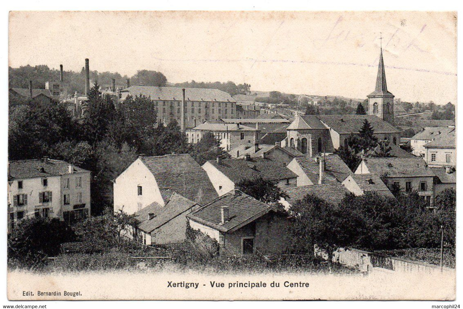 VOSGES - Dépt N° 88 = XERTIGNY 1906 = CPA  BERNARDIN BOUGEL = Vue Principale Du Centre - Xertigny