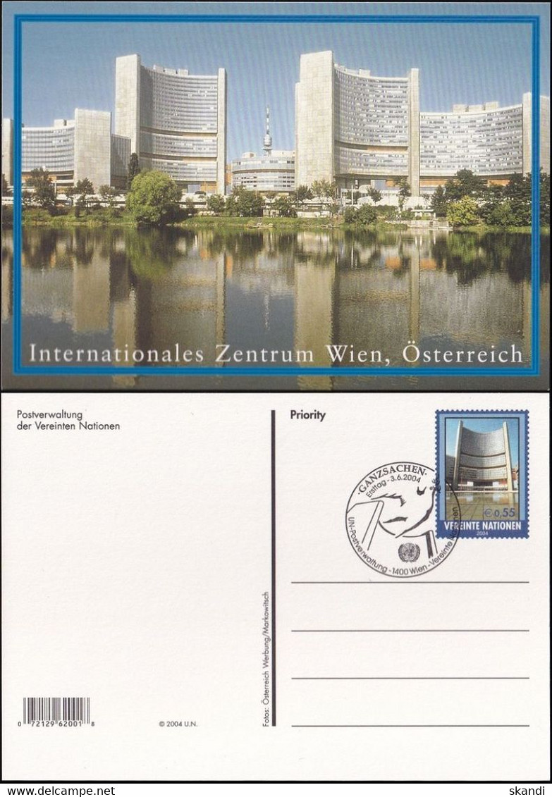 UNO WIEN 2004 Mi-Nr. P 16 Postkarte / Ganzsache O EST Used - Brieven En Documenten