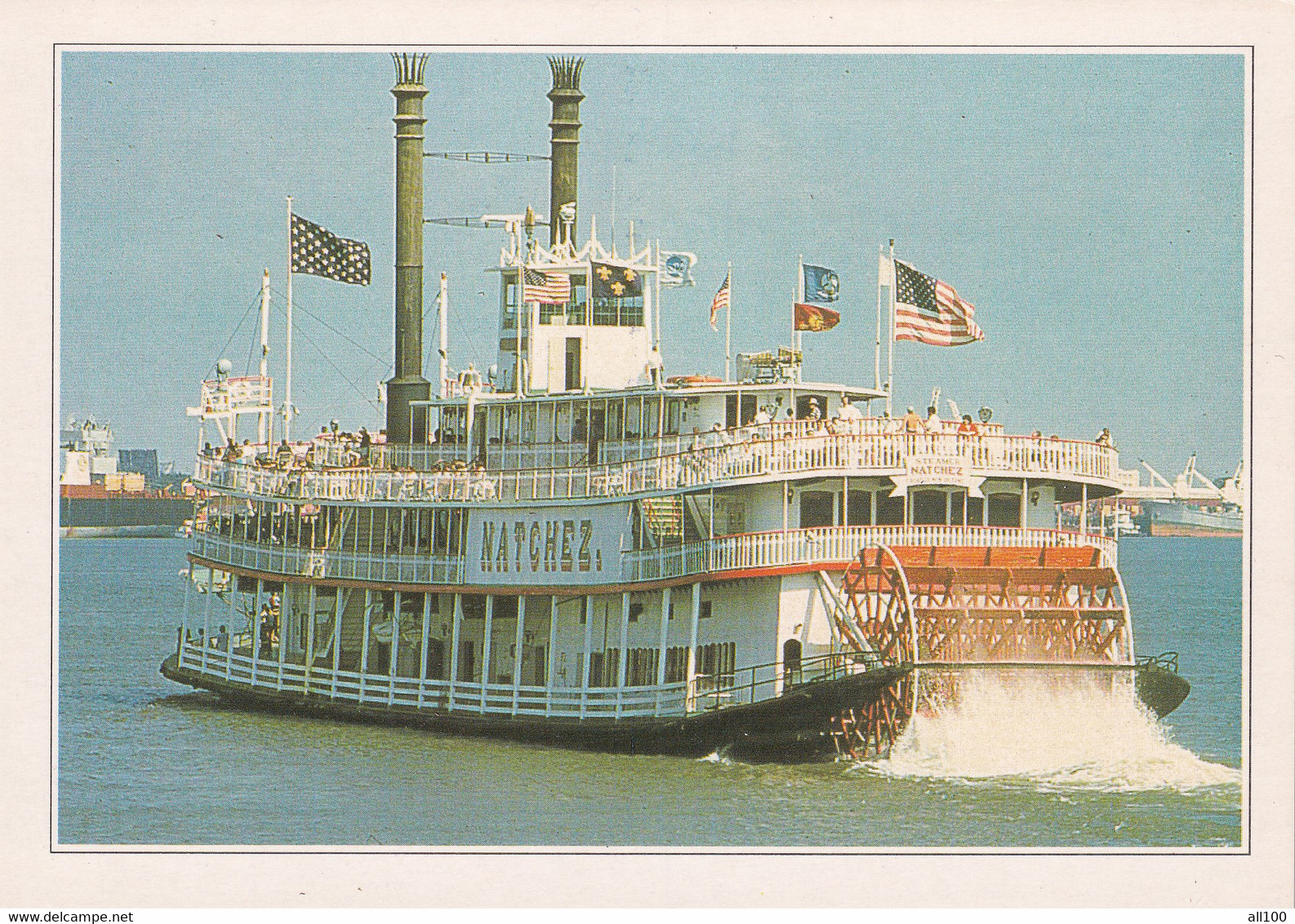 A20045 - NEW ORLEANS A MISSISSIPPI PADDLE-STEAMER USA UNITED STATES OF AMERICA THOMAS EXPLORER IMPRIME EN CEE - New Orleans