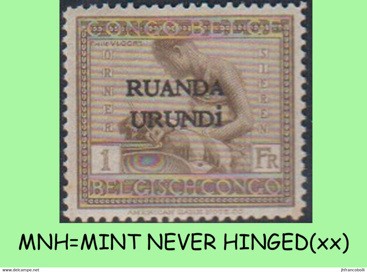 1924 ** RUANDA-URUNDI = RU 058 MNH VLOORS -1- ORNAMENTS ( BLOCK X 4 STAMPS WITH ORIGINAL GUM ) - Ungebraucht