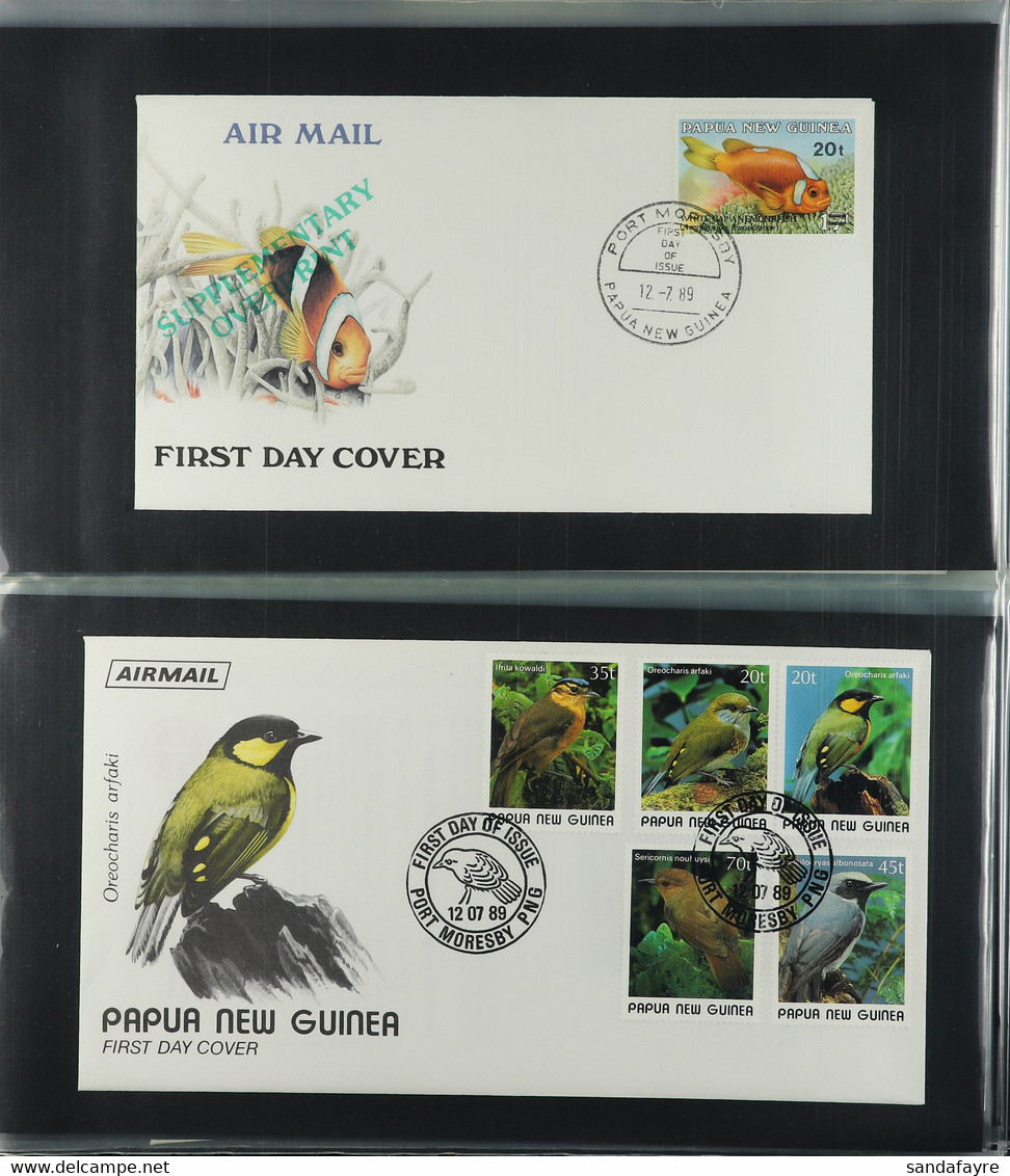 AUSTRALIA AND PACIFIC ISLANDS FIRST DAY COVERS 1970's-90's In Three Albums And Loose, Very Clean With Australia Incl. AA - Sonstige & Ohne Zuordnung