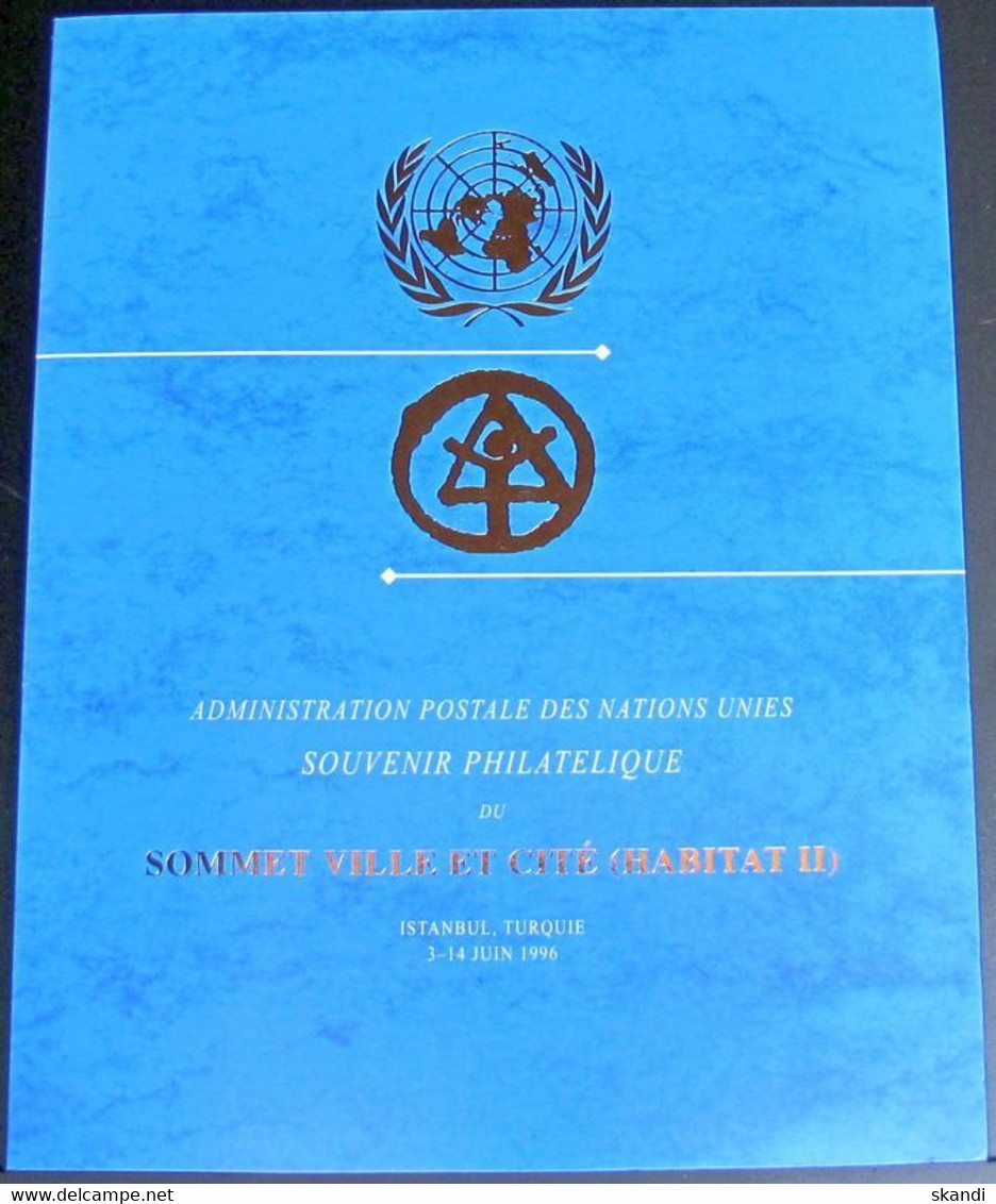 UNO GENF 1996 Souvenir Folder - Souvenir Philatelique Du Sommet Ville Et Cite 1996 Istanbul Türkei - Briefe U. Dokumente