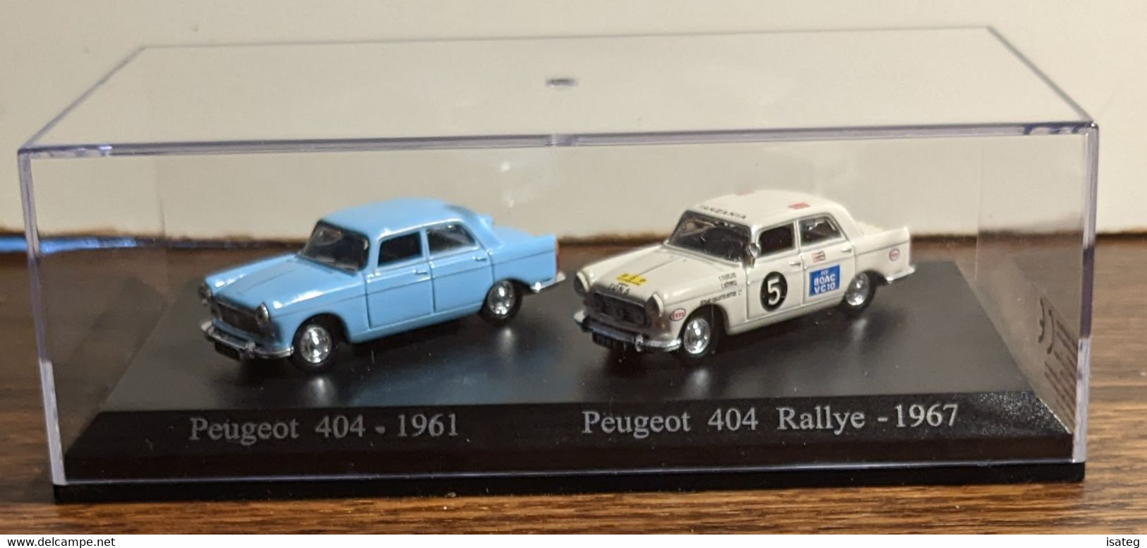 Coffret Voitures Peugeot 404 De 1961 + Peugeot 404 Rallye De 1967 - Echelle 1:87