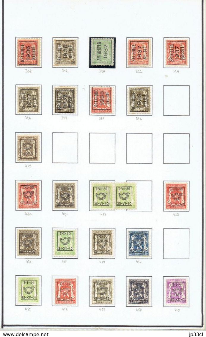 Lot De Plus De 270 Timbres Préoblitérés (roulette Et Typo - Toutes époques) - Otros & Sin Clasificación