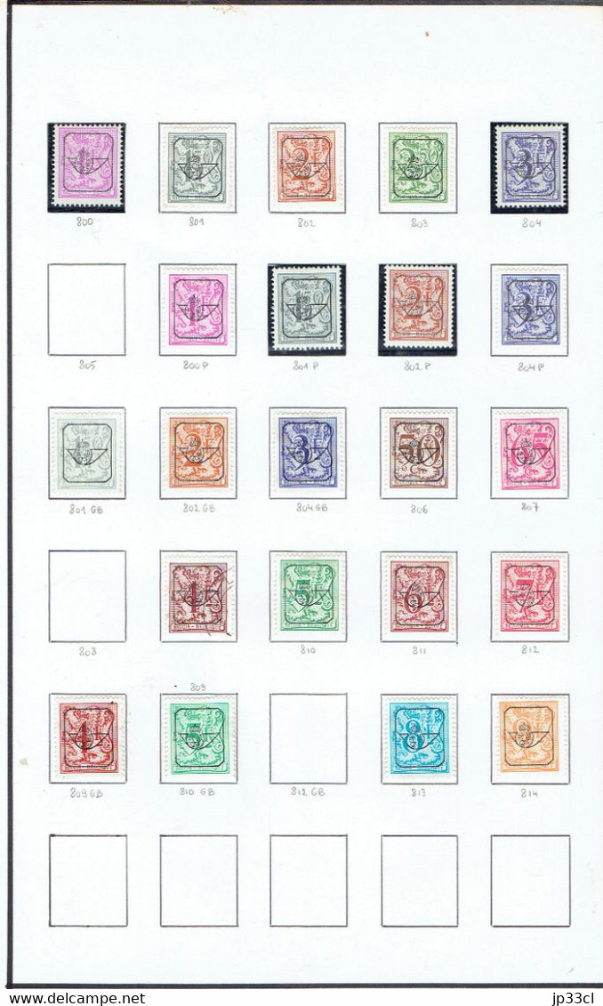 Lot de plus de 270 timbres préoblitérés (roulette et typo - toutes époques)