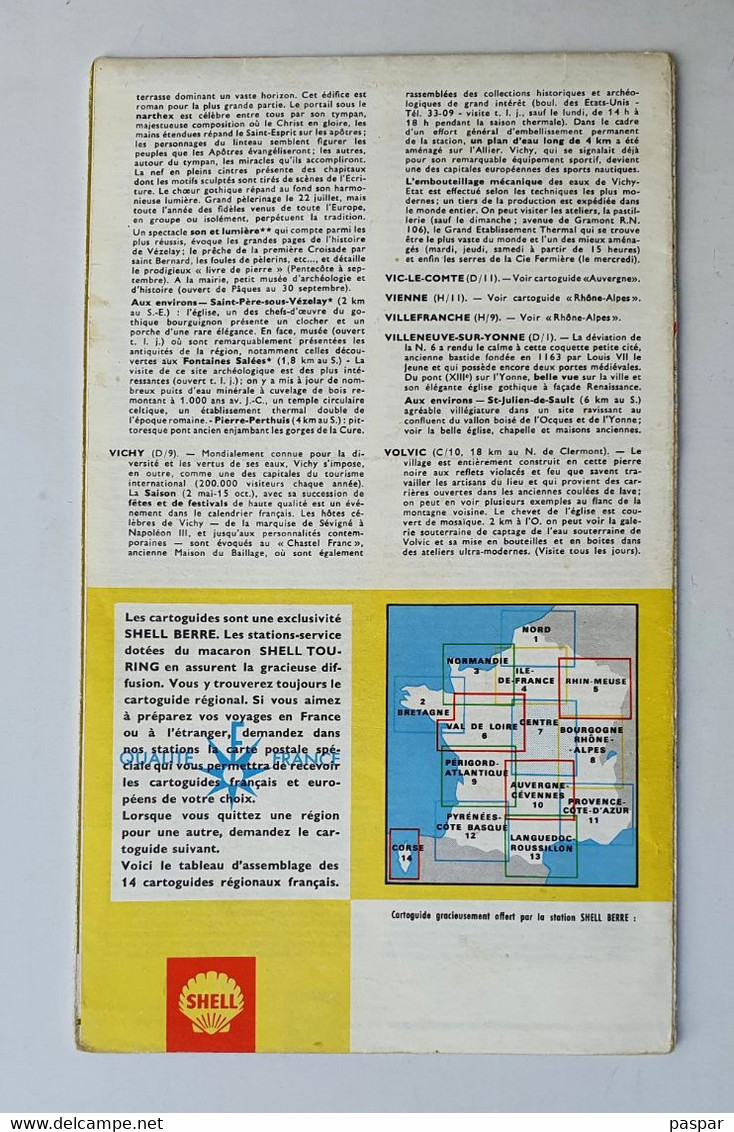 Cartoguide SHELL BERRE-FRANCE Centre 1965/1966 (n°7) - Cartes Routières