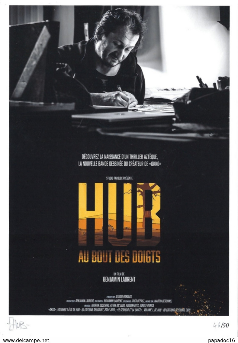 BD - Ex-libris - Hub Au Bout Des Doigts - Signé Par Hub (n° 44 Sur 50) - Film De Benjamin Laurent - Illustratoren G - I