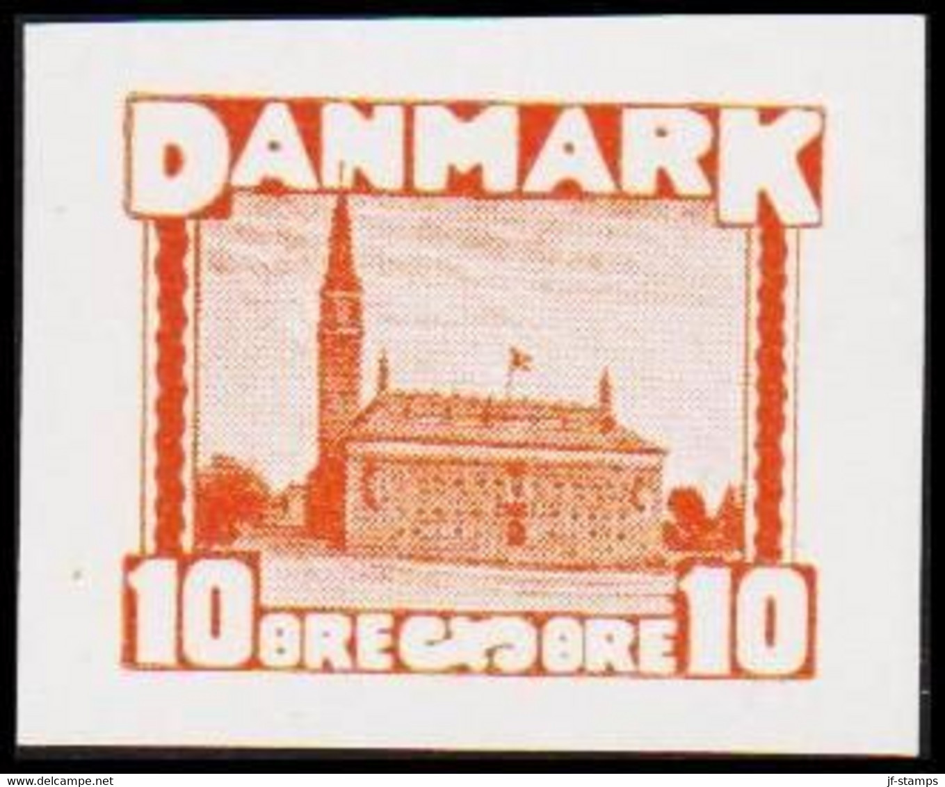 1930. DANMARK. Essay. Københavns Rådhus - City Hall. 10 øre. - JF525172 - Probe- Und Nachdrucke
