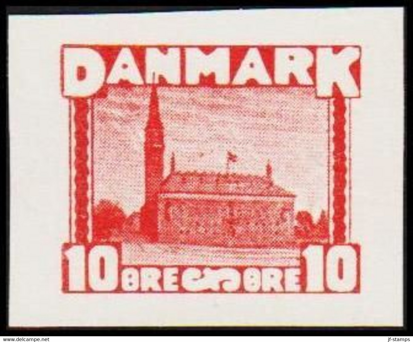 1930. DANMARK. Essay. Københavns Rådhus - City Hall. 10 øre. - JF525173 - Ensayos & Reimpresiones