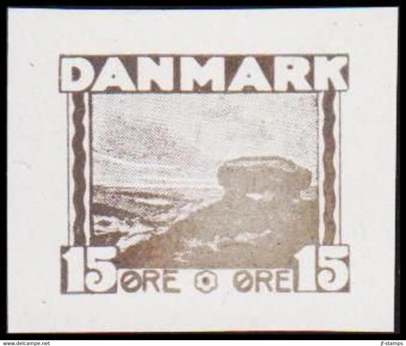 1930. DANMARK. Essay. Gravhøj - Stendysse. 15 øre. - JF525181 - Proofs & Reprints