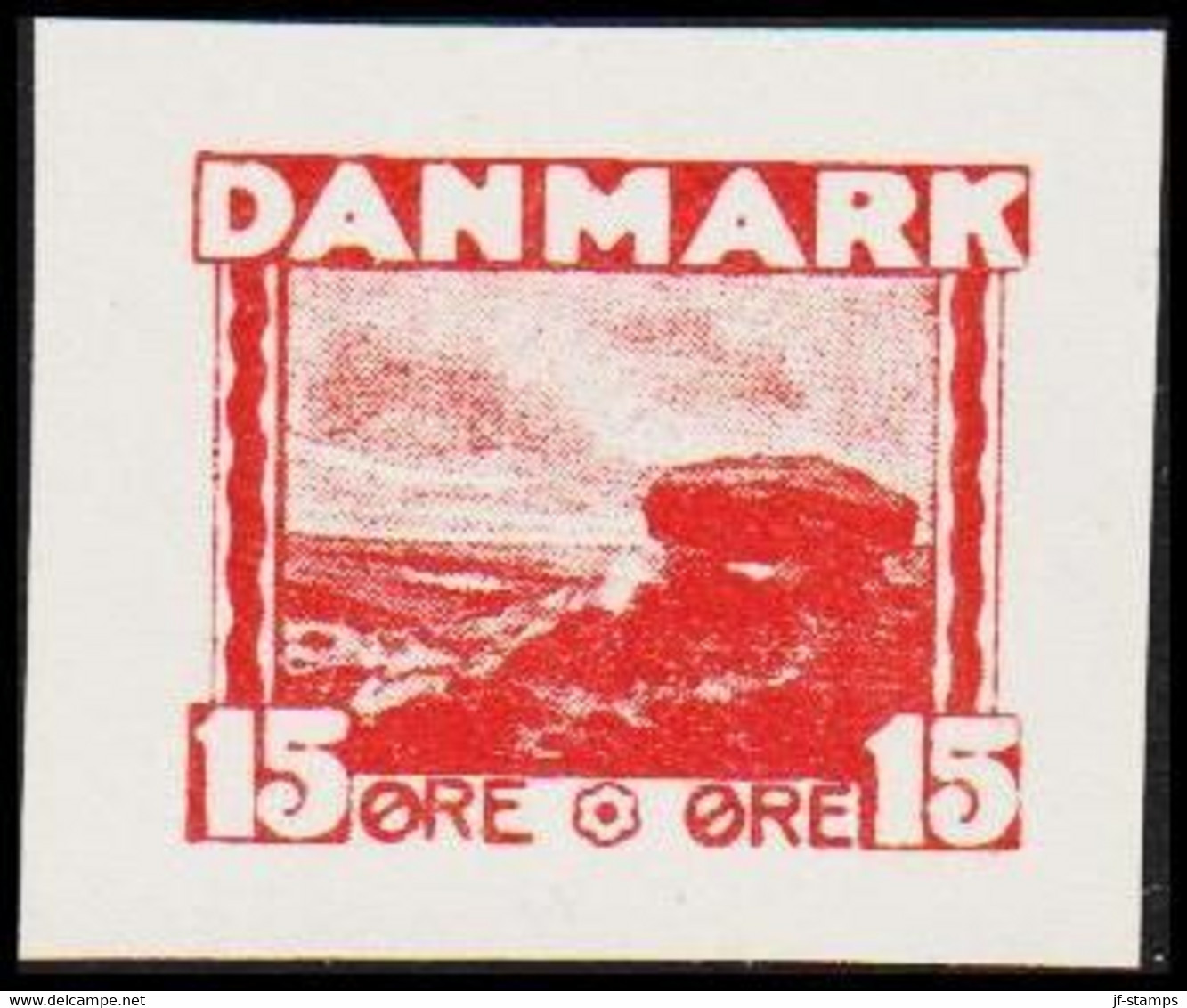 1930. DANMARK. Essay. Gravhøj - Stendysse. 15 øre. - JF525185 - Proofs & Reprints