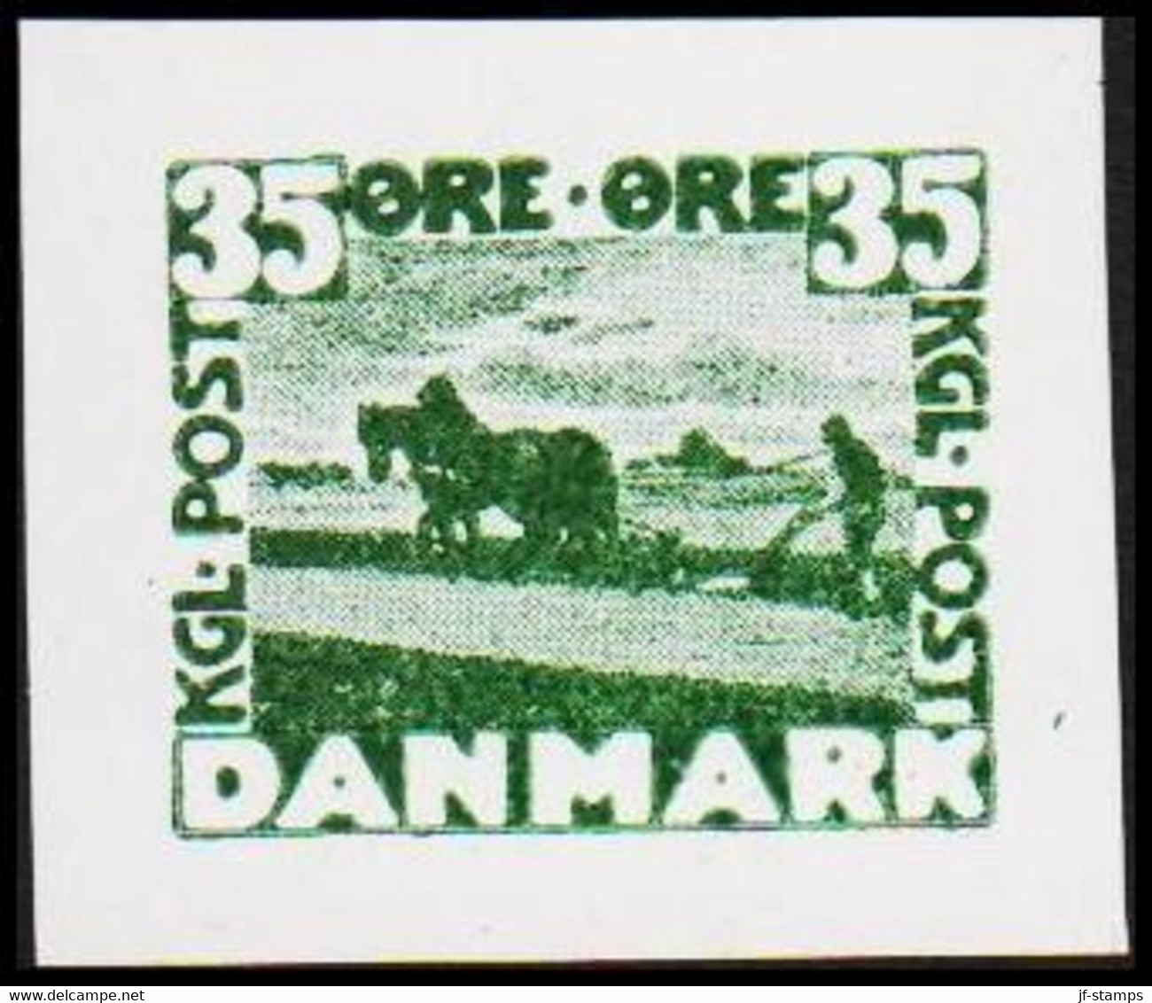 1930. DANMARK. Essay. Flovmand Med Heste. 35 øre. - JF525199 - Proeven & Herdrukken