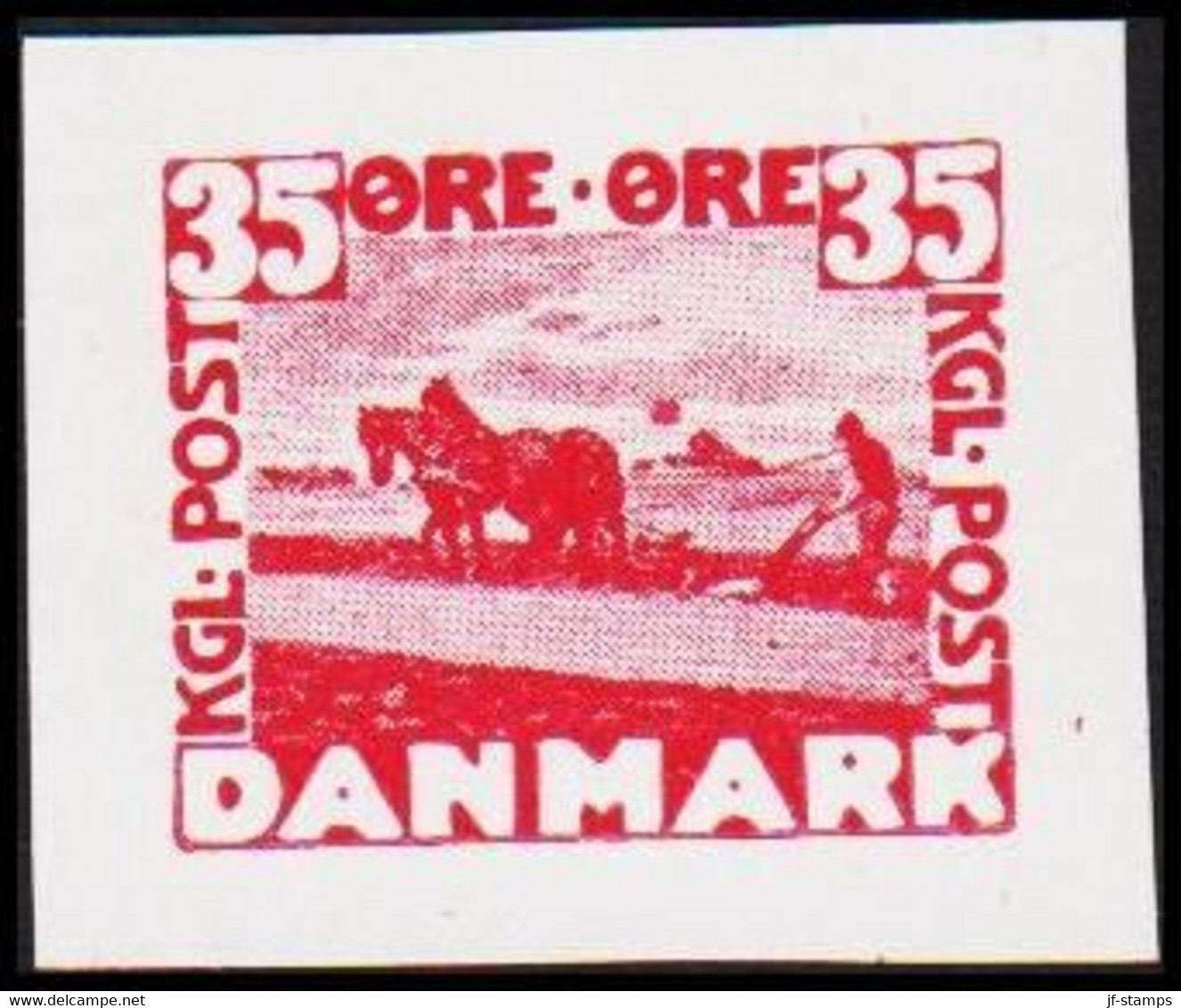 1930. DANMARK. Essay. Flovmand Med Heste. 35 øre. - JF525201 - Proeven & Herdrukken