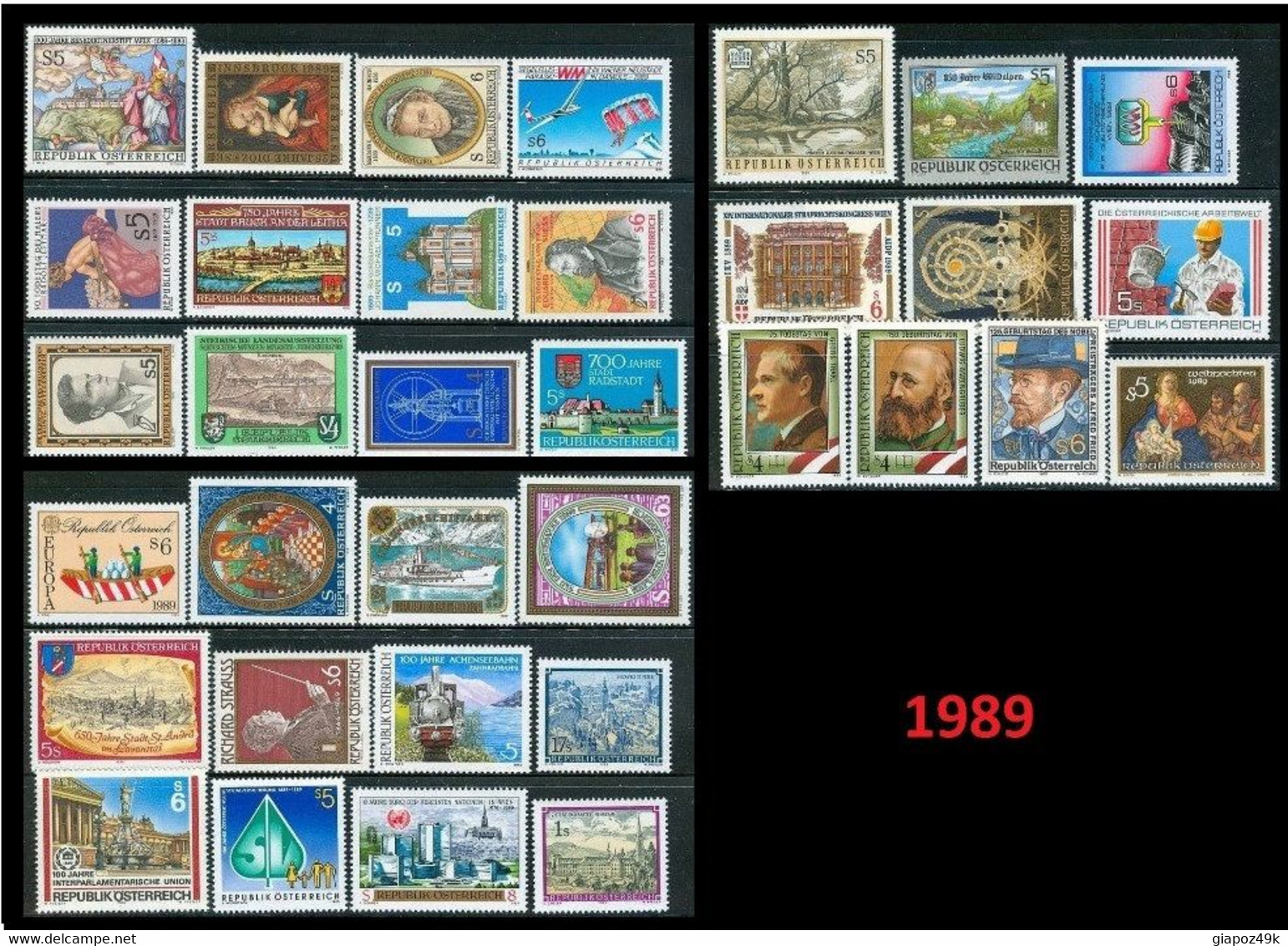 ● AUSTRIA 1989  ANNATA  COMPLETA **  Cat. 34,95 € ️ Lotto N. 265 - Ganze Jahrgänge