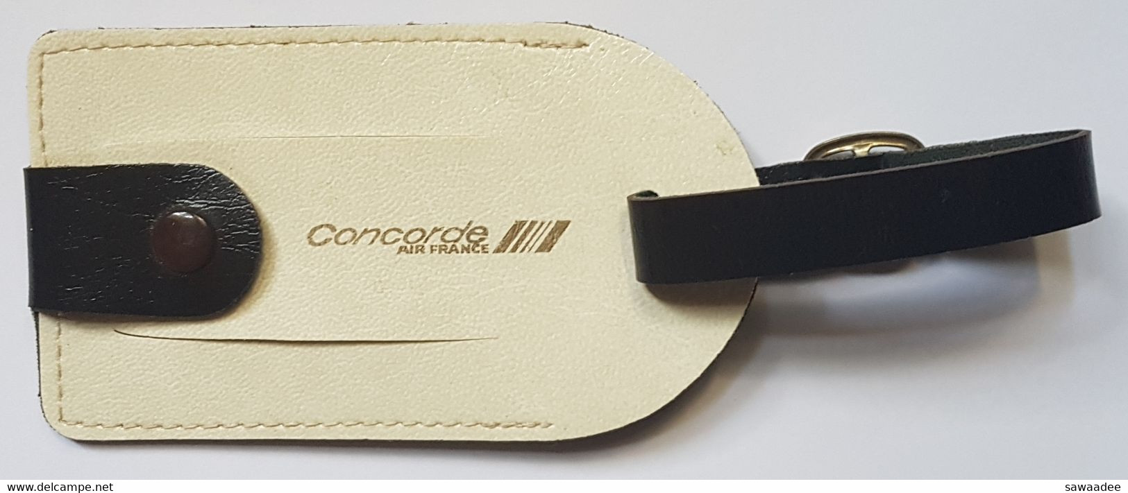 AVIATION - FRANCE - AIR FRANCE - SUPERSONIQUE "CONCORDE" - ETIQUETTE IDENTIFICATION DE BAGAGE - SEMI CUIR - Baggage Labels & Tags